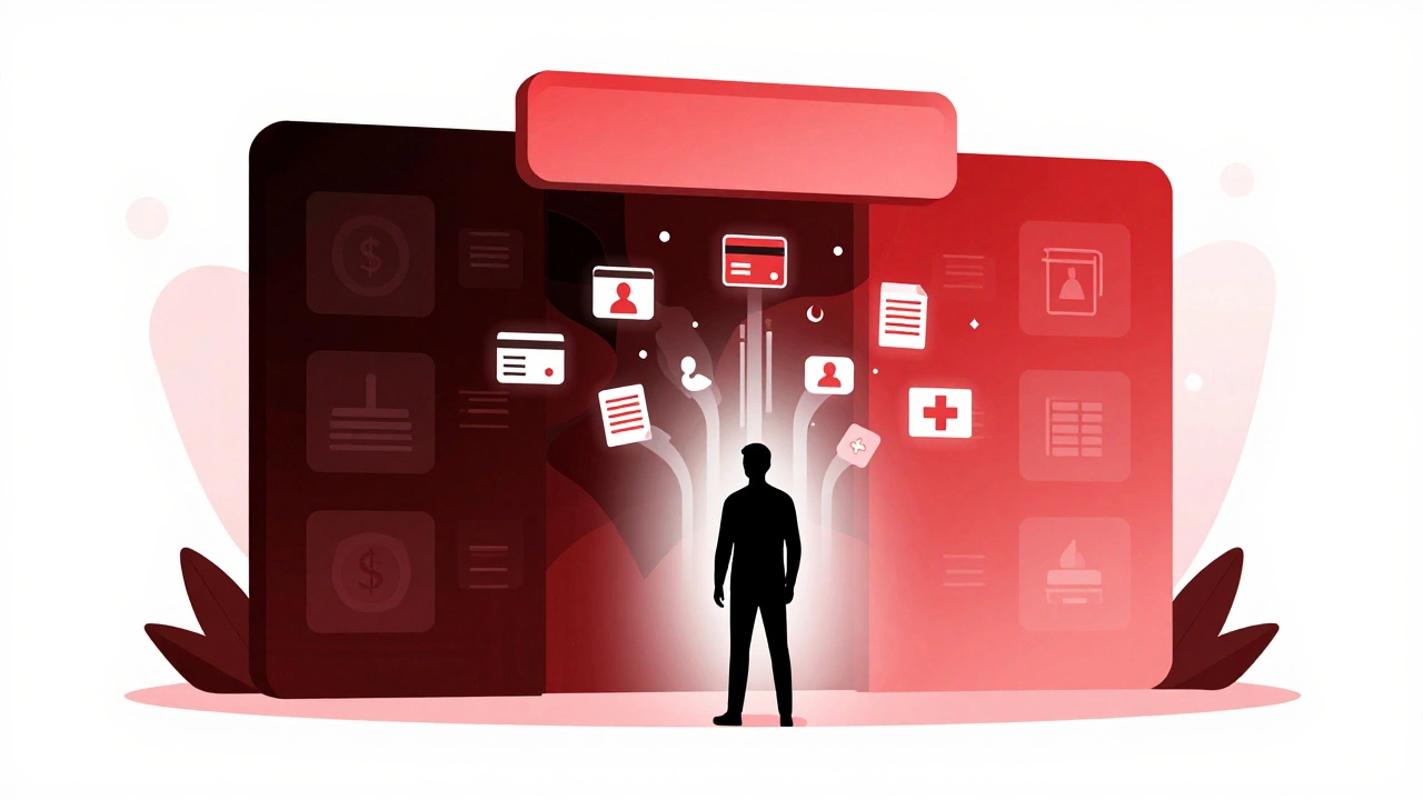Illustration of data theft from unsafe online pharmacy