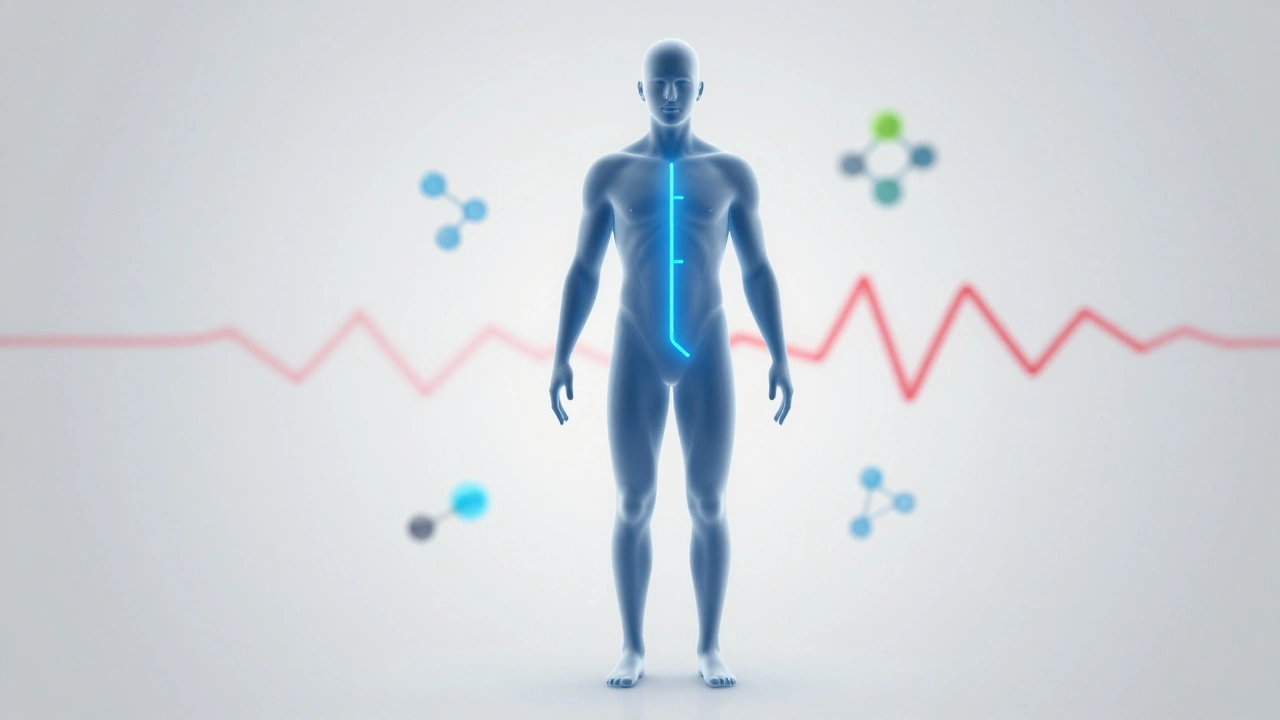 Illustration of stable blood sugar levels and metabolic health in a human body