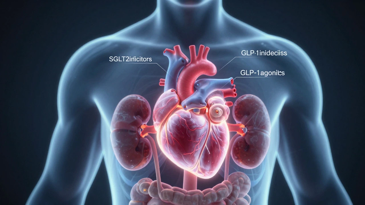 Illustration showing protected heart and kidneys inside a human body silhouette
