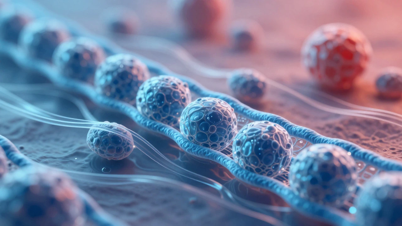 Abstract visualization of Omega-3 protecting cells